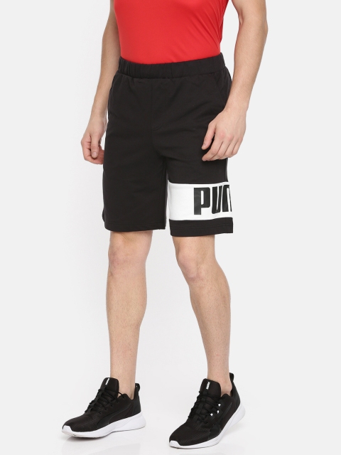 

Puma Men Black Printed Rebel Sweat Sports Shorts
