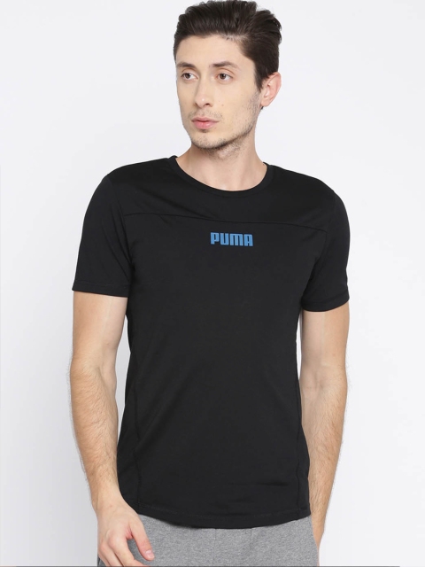 

Puma Men Black Solid Round Neck Slim Fit Active Tec Shape dryCELL T-shirt