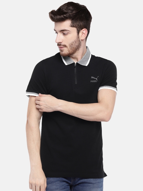 

Puma Men Black VK Polo Solid T-Shirt