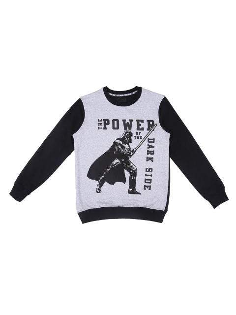 

POPPERS by Pantaloons Boys Grey & Black Printed Sweatshirt