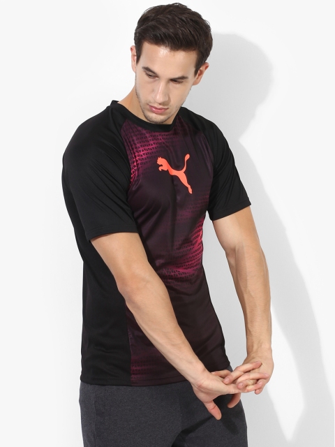 

Puma Men Black Printed evoTRG dryCELL T-shirt