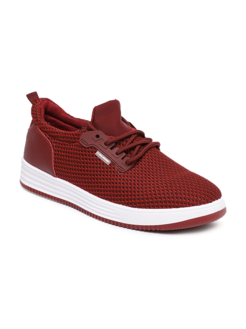 

Flying Machine Men Maroon Solid Sneakers