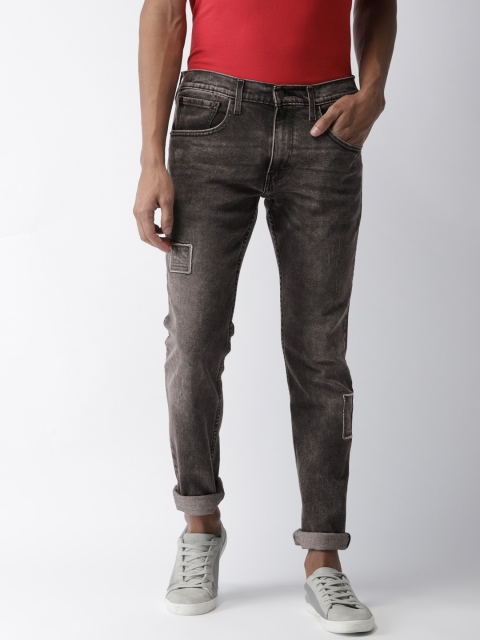 

Levis Men Black Skinny Straight Fit Low-Rise Low Distress 65504 Stretchable Jeans