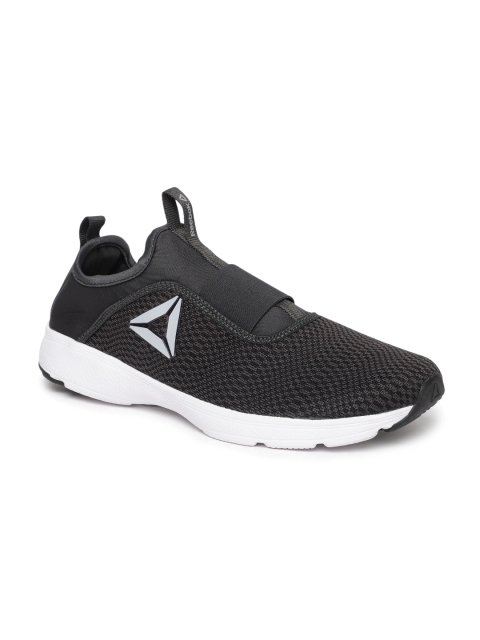 

Reebok Men Charcoal Grey ONE RUSH SLIP ON Running Shoes