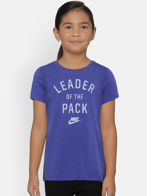 

Nike Girls Purple Printed Round Neck T-shirt