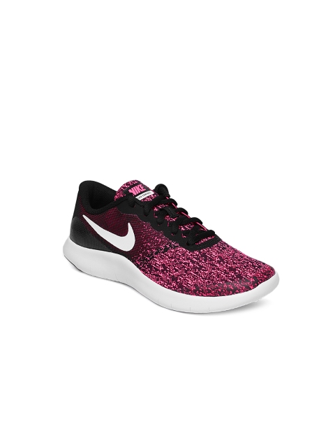 

Nike Girls Black & Pink Printed Flex Contact Running Shoes