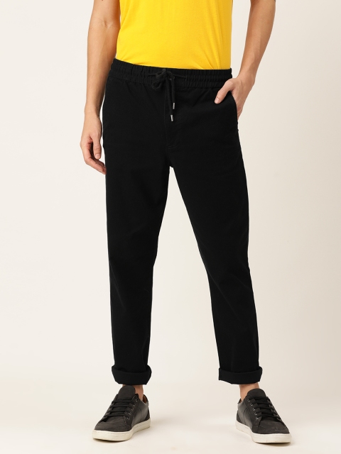 

FOREVER 21 Men Black Regular Fit Solid Chinos