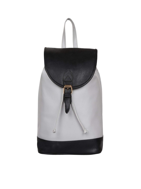 

Lychee bags Women Grey & Black Colourblocked Backpack