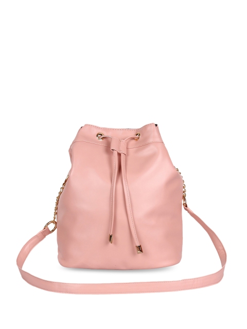 

Lychee bags Peach-Coloured Solid Hobo Bag
