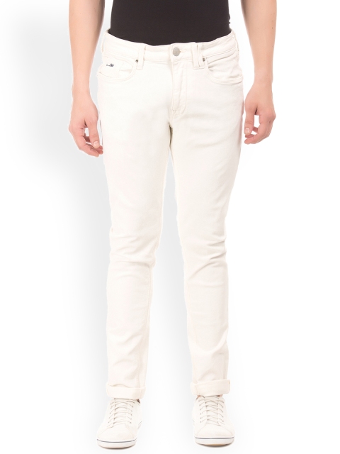 

Ed Hardy Men Off-White Slim Fit Mid-Rise Clean Look Jeans