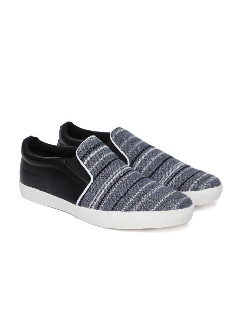 

Aeropostale Men Black & White Lucas Slip-On Sneakers