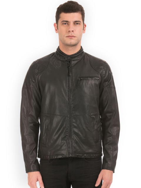 

Ed Hardy Men Black Solid Biker Jacket