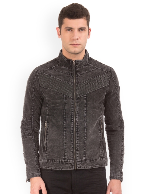 

Ed Hardy Men Charcoal Grey Solid Denim Jacket