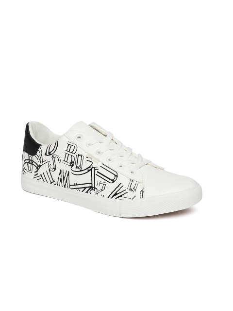 

Flying Machine Men Off-White Sneakers