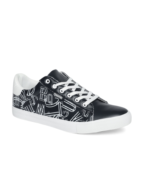 

Flying Machine Men Navy Blue Printed Sneakers