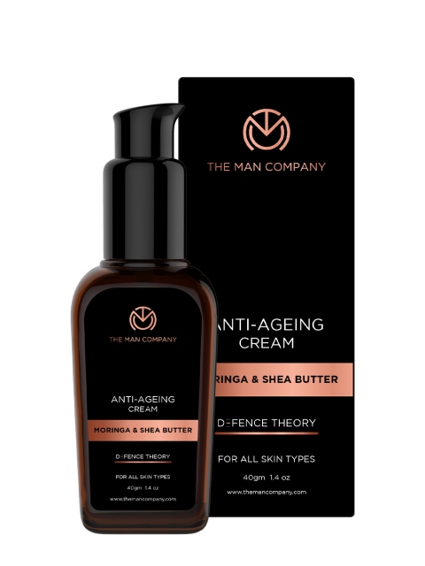 

THE MAN COMPANY Moringa & Shea Butter Defence Theory Anti-Ageing Cream 40 g, Black