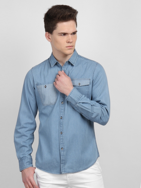 

LA LOFT Men Blue Regular Fit Solid Casual Shirt