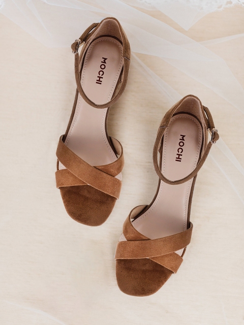 

Mochi Women Brown Solid Sandals