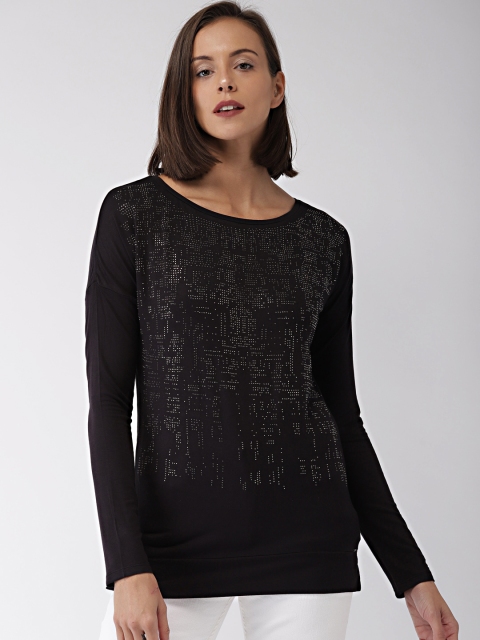 

GAS Women Black Solid Top