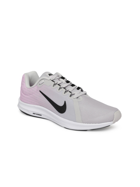 

Nike Women Grey & Off-White Downshifter 8 Running Shoes