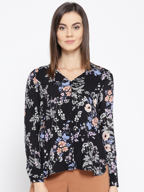 

Vero Moda Women Black & White Printed Top