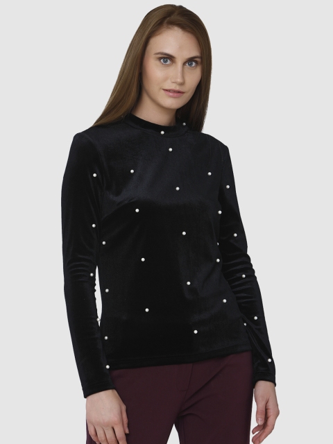 

Vero Moda Women Black Solid Top