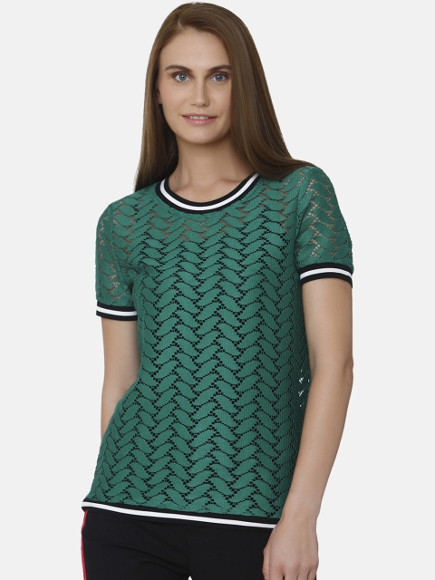 

Vero Moda Women Green Self Design Top