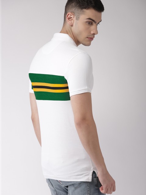 

Levis Men White Back Striped Polo T-shirt