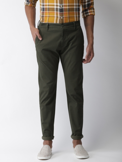 

Levis Men Green Slim Fit Solid Chinos