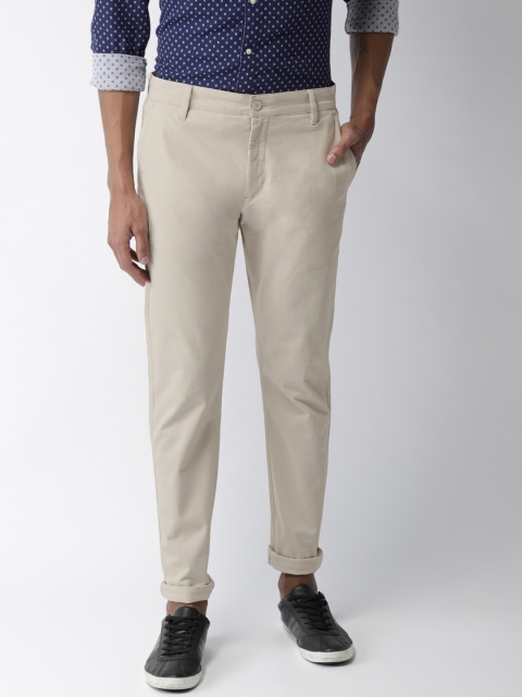

Levis Men Cream-Coloured 512 Slim Tapered Fit Solid Chinos