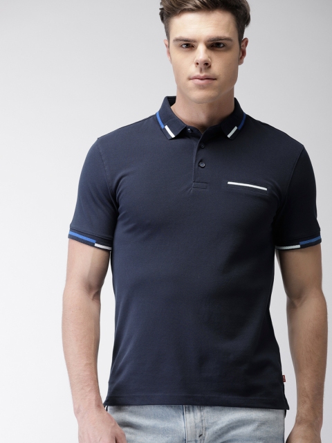 

Levis Men Navy Blue Solid Polo Collar T-shirt