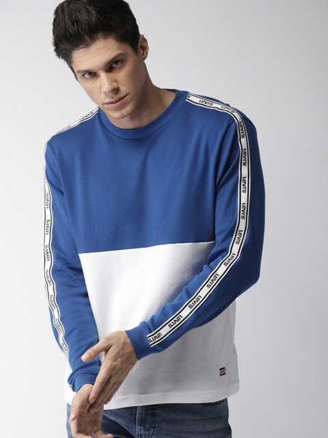 

Levis Men Blue Colourblocked Round Neck T-shirt