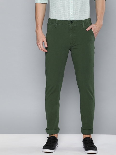 

Levis Men Green 512 Slim Tapered Fit Solid Chinos