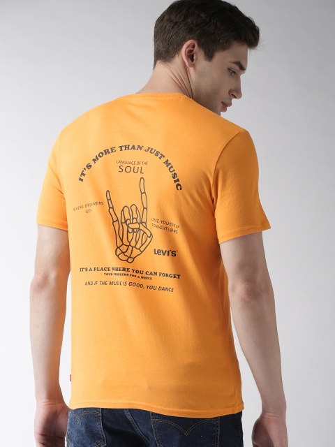 

Levis Men Orange Printed Round Neck T-shirt