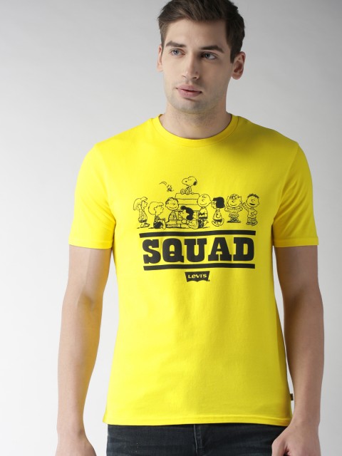 

Levis Men Yellow Printed Round Neck T-shirt