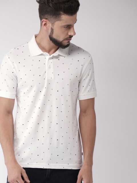 

Levis Men White Printed Polo T-shirt