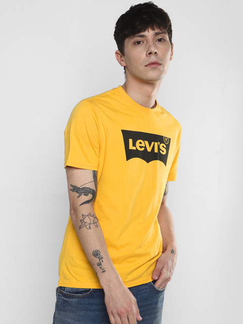 

Levis Men Yellow Printed Round Neck T-shirt