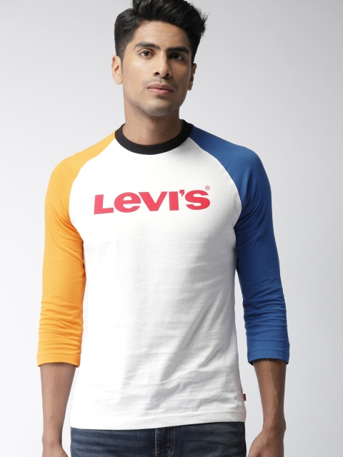 

Levis Men White Printed Round Neck T-shirt