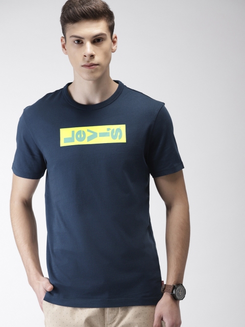 

Levis Men Navy Blue Printed Round Neck T-shirt