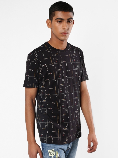 

Levis Men Black Printed Round Neck T-shirt
