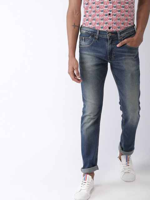 

Levis Men Blue 65504 Skinny Fit Mid-Rise Clean Look Stretchable Jeans