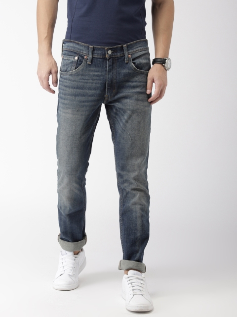 

Levis Men Blue Skinny Fit 65504 Low-Rise Low Distress Stretchable Jeans