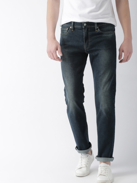 

Levis Men Blue Regular Tapered Fit Mid-Rise Clean Look Stretchable Jeans 502