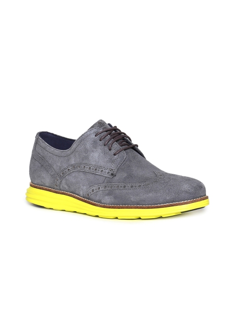 

Cole Haan Men Grey Solid Leather Brogues