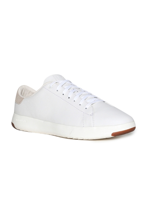 

Cole Haan Men White Leather Sneakers