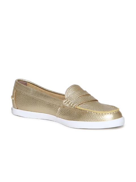 

Cole Haan Women Gold-Toned Leather Loafers