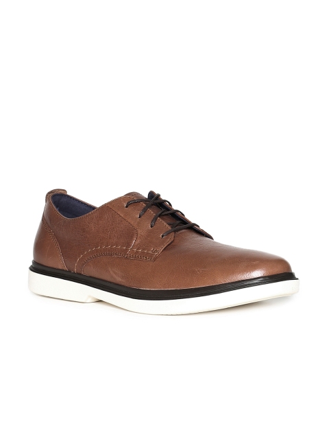 

Cole Haan Men Tan Brown Leather Derbys