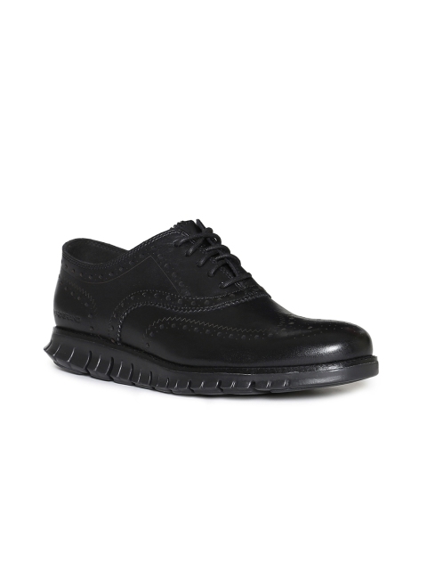 

Cole Haan Men Black Leather Brogues