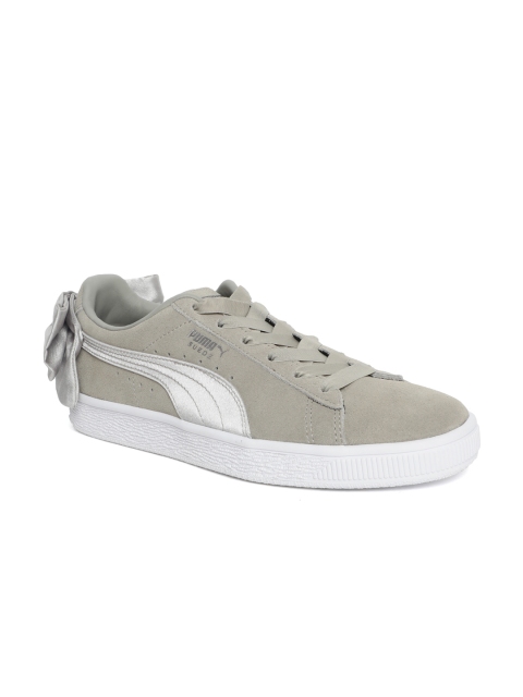 

Puma Women Grey Leather Sneakers