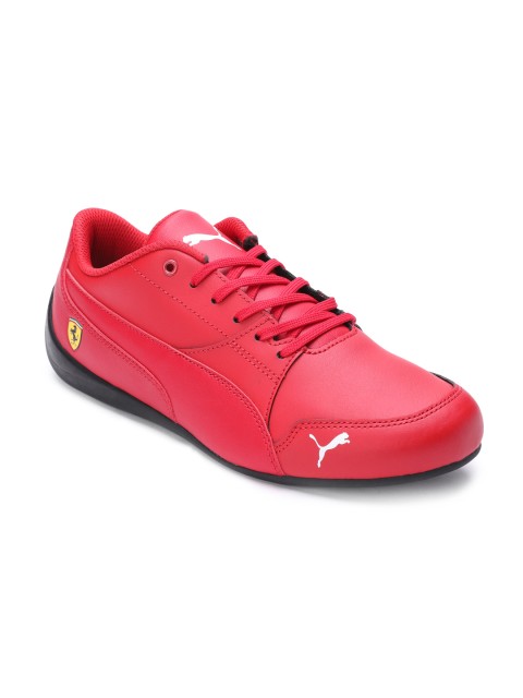 

Puma Unisex Red Leather Sneakers